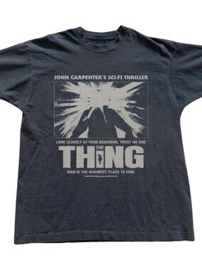 Black Graphic 'The Thing' Short Sleeve Tee